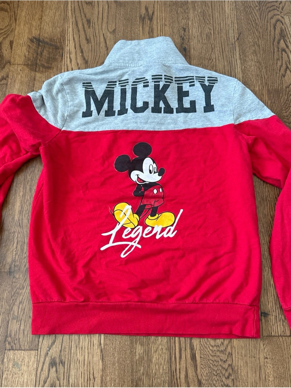 Disney Red & Gray Mickey 'Legend' Pullover Sweatshirt